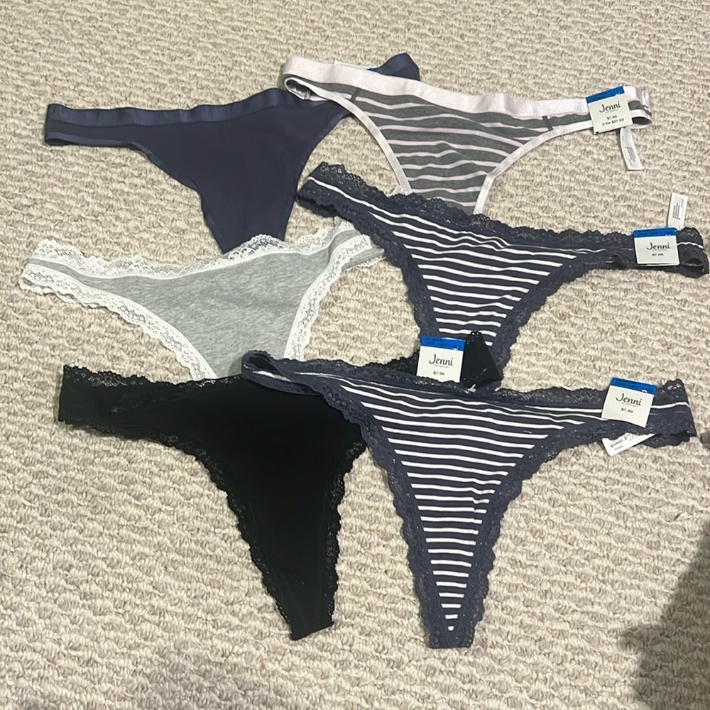 Jenni core  thongs six pairs